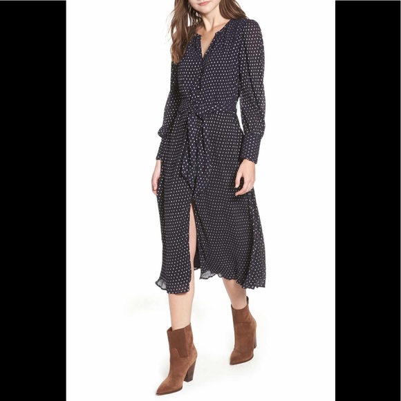 hinge Dresses Nwt Hinge Foil Polka Dot Mini Dress Poshmark